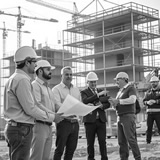 Architekt im Gespräch mit Bauherr